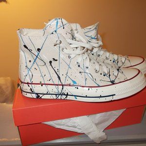 Converse Chuck 70 High Top Parchment Archive Paint Splatter Shoes size9